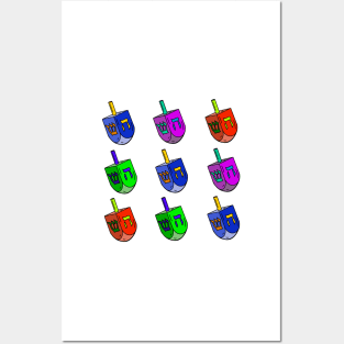 Dreidel Pattern Posters and Art